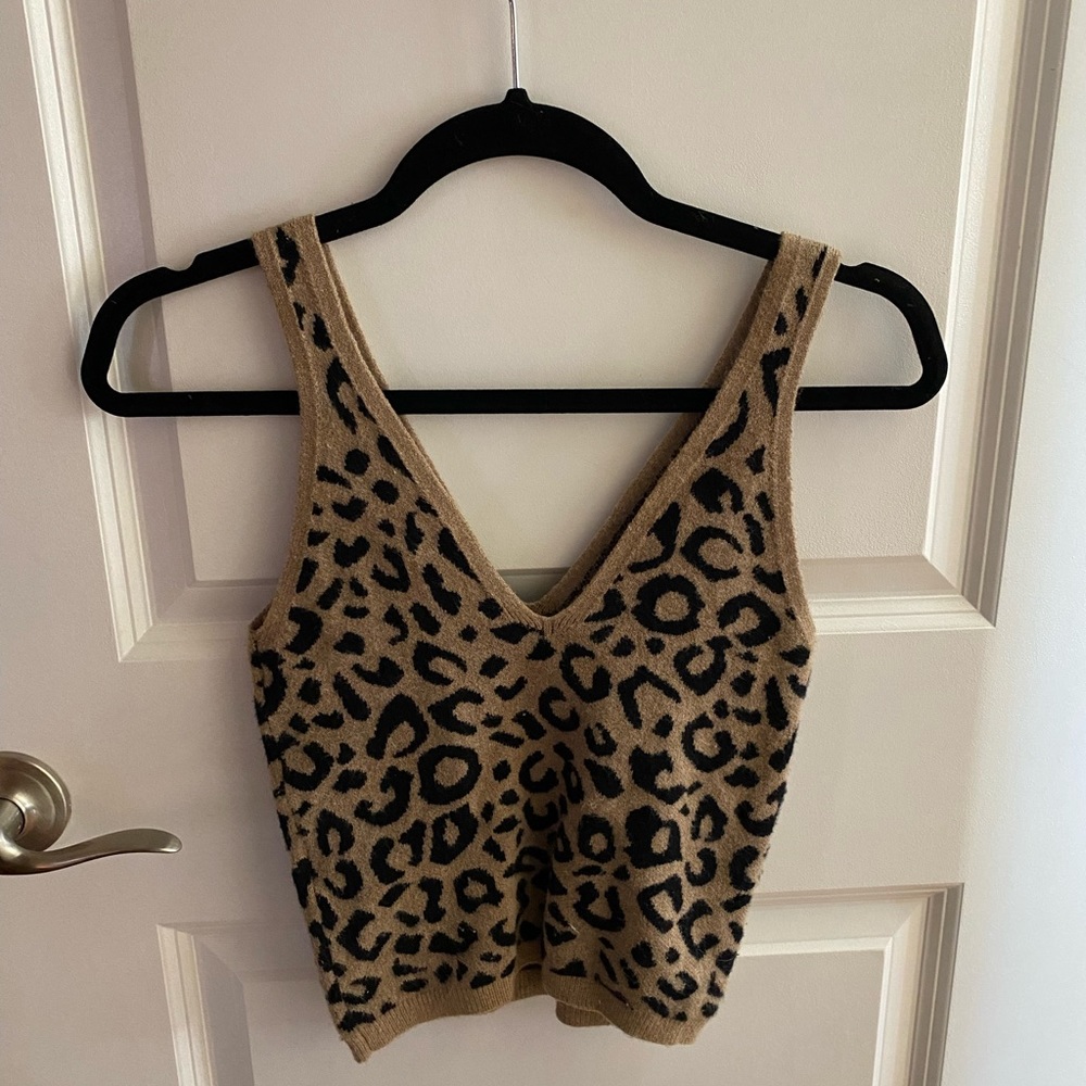 Abercrombie and fitch cheetah tank (sweater material)